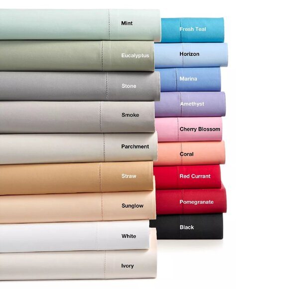 new CHERRY BLOSSOM PINK Charter Club Solid 550 TC 100% Cotton QUEEN Sheet Set - Picture 8 of 11